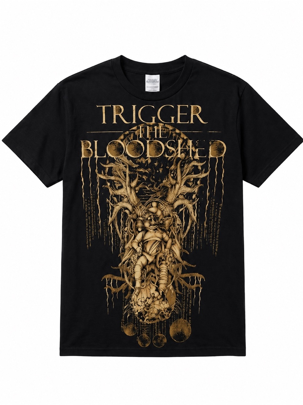 Trigger the Bloodshed Band Tee Death Metal M Black T-Shirt Music